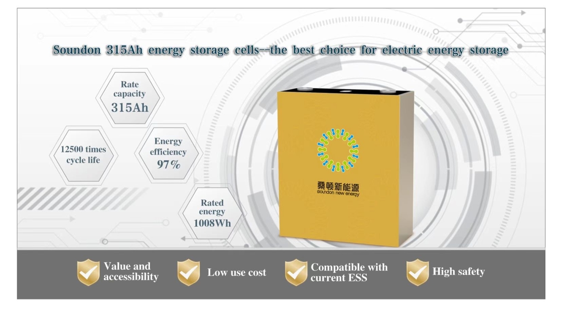 315Ah Lifepo4 Lithium Battery , 12500 Times cyclelife For Commercial Energy Storage System