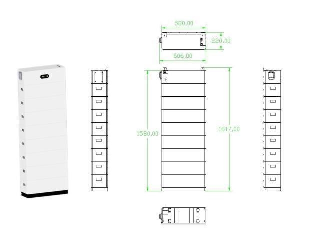 6000 cicli 2.5 Kwh 52ah Sistema di accumulo di energia domestica Batteria al litio Ess impilata su misura